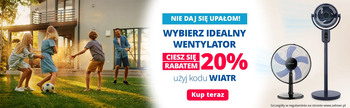Wybierz wentylator idealny na lato, użyj kodu WIATR i ciesz się rabatem 20%.